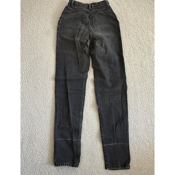 Vintage Roper Jeans Tall High Rise Black Tapered Leg Made USA 90s Western - Picture 2 of 11